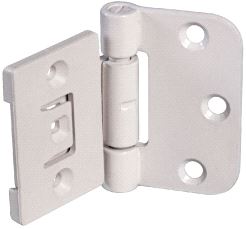 Dørhengselsett hvit 40x65mm A2