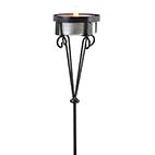 FAKKELHOLDER SØLV/SORT 85CM